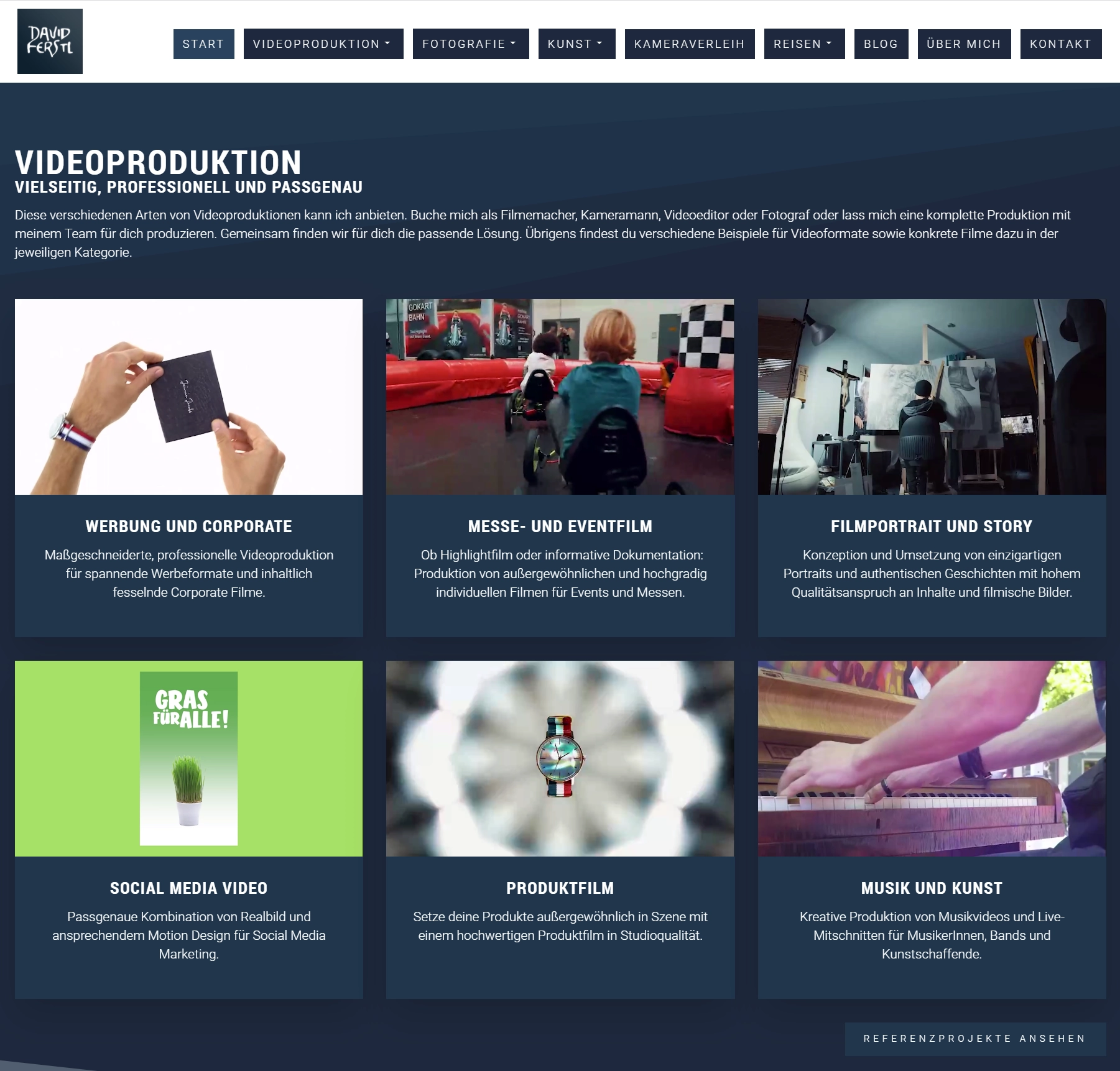 Screenshot meiner neuen Website 2020