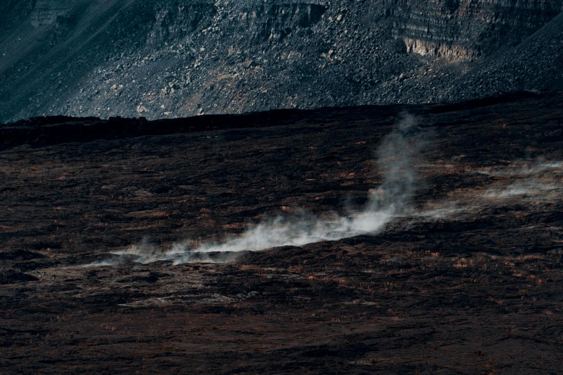 Dampfschwaden im Volcano National Park Hawaii